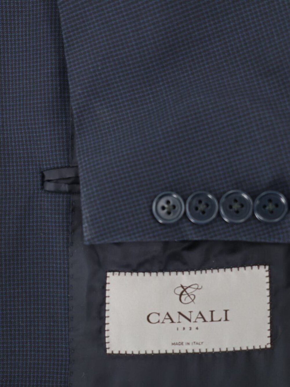 Canali Sport Coat Mens 42R Houndstooth check Pure Wool Classic Single Breasted